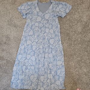In Bloom Light Blue Floral Dress